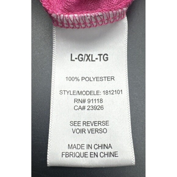 Jones New York Women's PINK W/ White Trim Waffle Knit Polyester Robe SZ L/XL - Picture 7 of 8